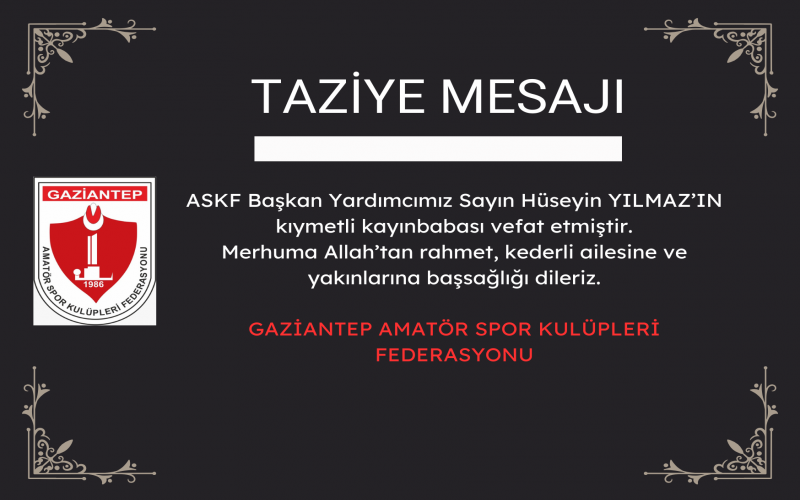 TAZİYE MESAJI